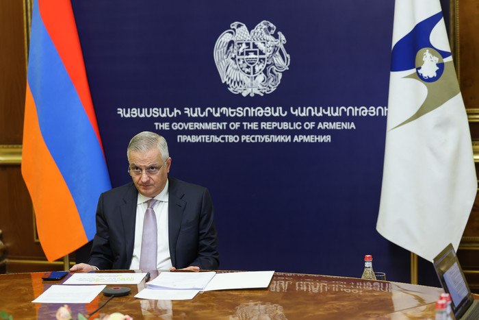 Вице-премьер Армении Мгер Григорян на заседании Совета ЕЭК, Гегаркуник