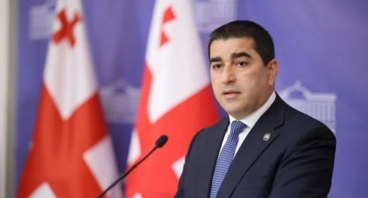 Спикер парламента Грузии Шалва Папуашвили и председатель НС Армении Ален Симонян на встрече