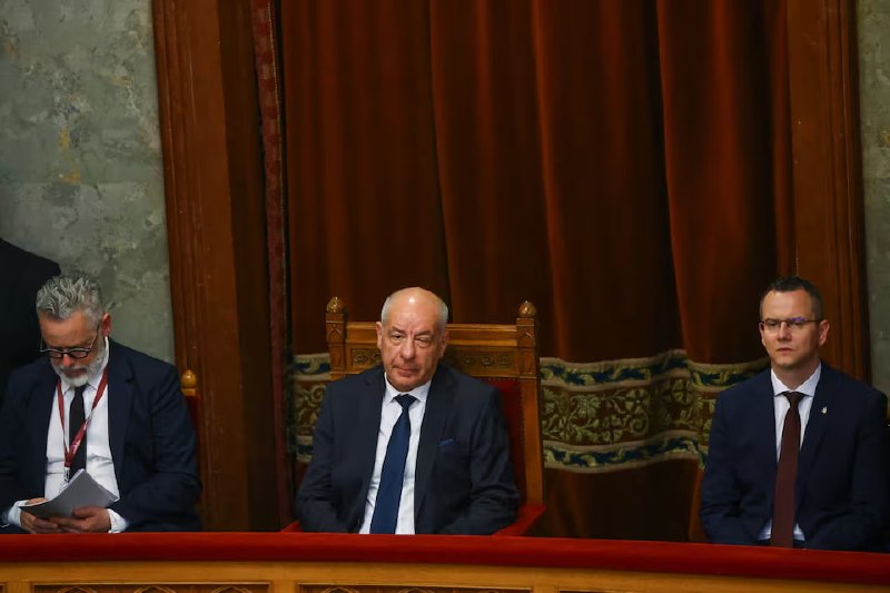 Президент Венгрии Тамаш Шуйок на официальном мероприятии