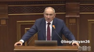 Никол Пашинян выступает в Национальном Собрании Армении, подводя итоги 2025 года