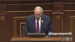 Премьер-министр Никол Пашинян выступает в Национальном Собрании Армении
