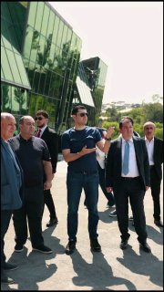 Министр окружающей среды Амбарцум Матевосян на стройплощадке экспоцентра «Меридиан» в Армении