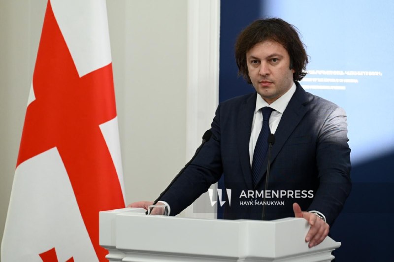 Ираклий Кобахидзе на брифинге в Тбилиси