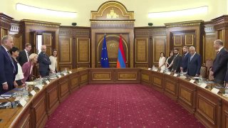 Урсула фон дер Ляйен и Никол Пашинян на встрече в Брюсселе