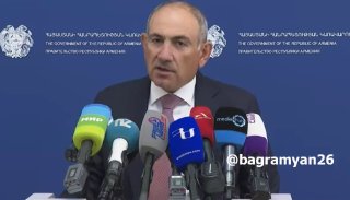 Премьер-министр Армении Никол Пашинян во время брифинга о доступе армянских цветов к рынку Нидерландов